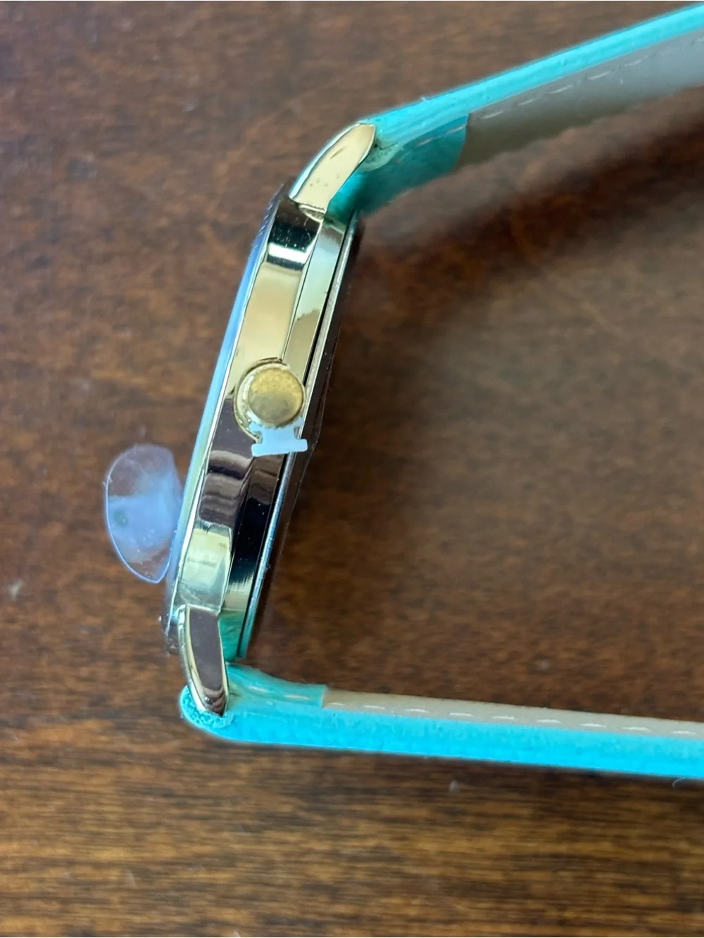 Geneva “MEOW” Cat Sunglasses Watch Turquoise Leather Strap Quartz Watch